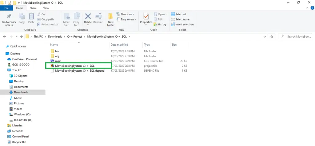 Movie Ticket Booking System Project in C++ and MySQL Database