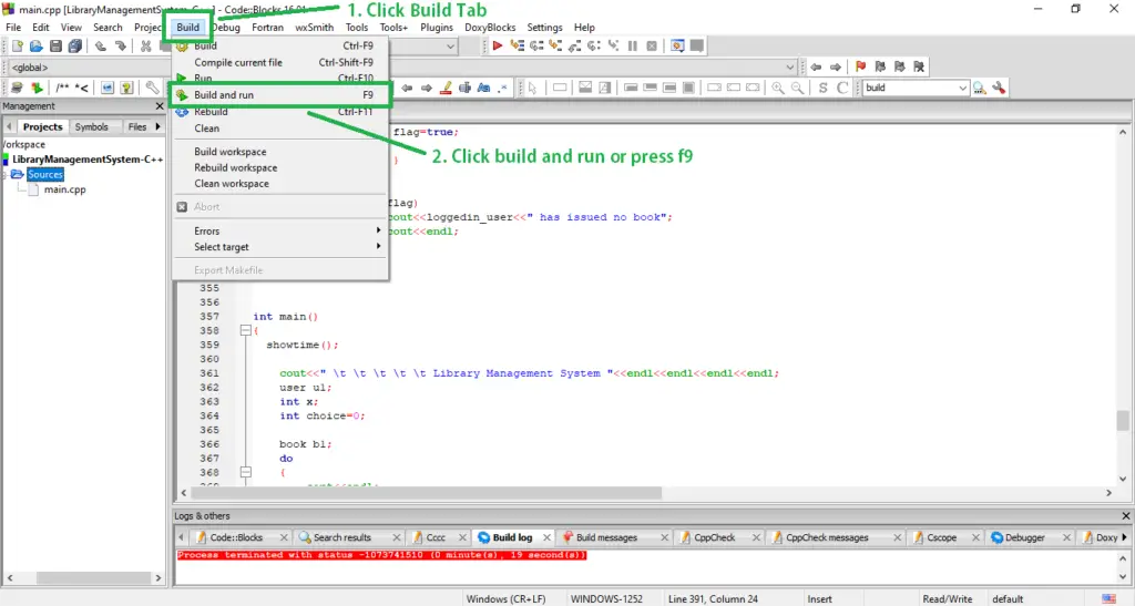 Library Management System Project in C++ and MySQL Database