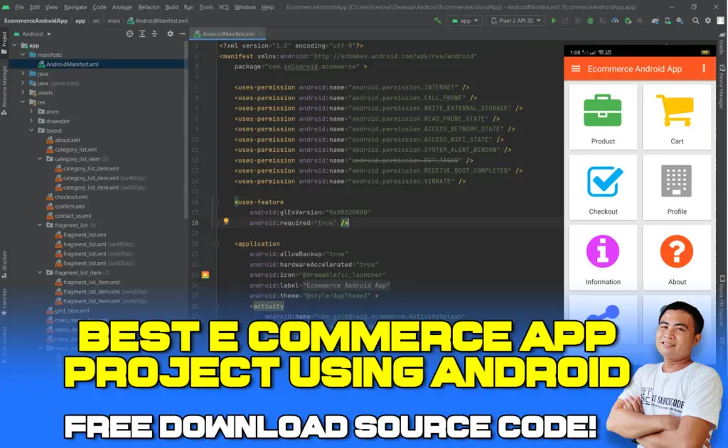 E Commerce Android App with Source Code Free Download