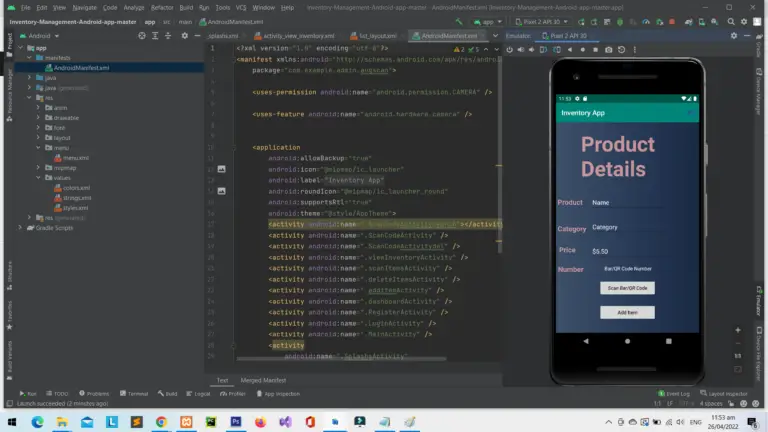 Inventory Management System in Android Studio with Source Code