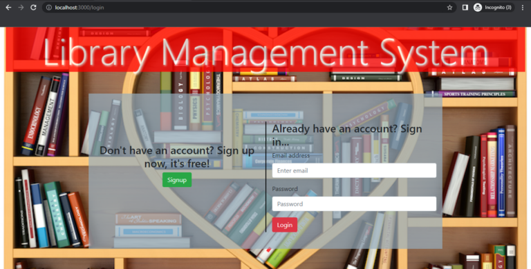 Library Management System Project in NodeJS with Source Code - 2022