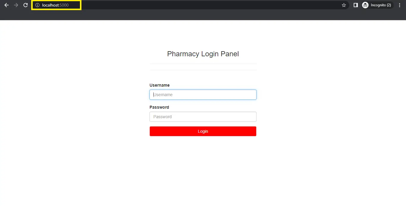 copy url in Pharmacy Management System Project in Node JS with Source Code