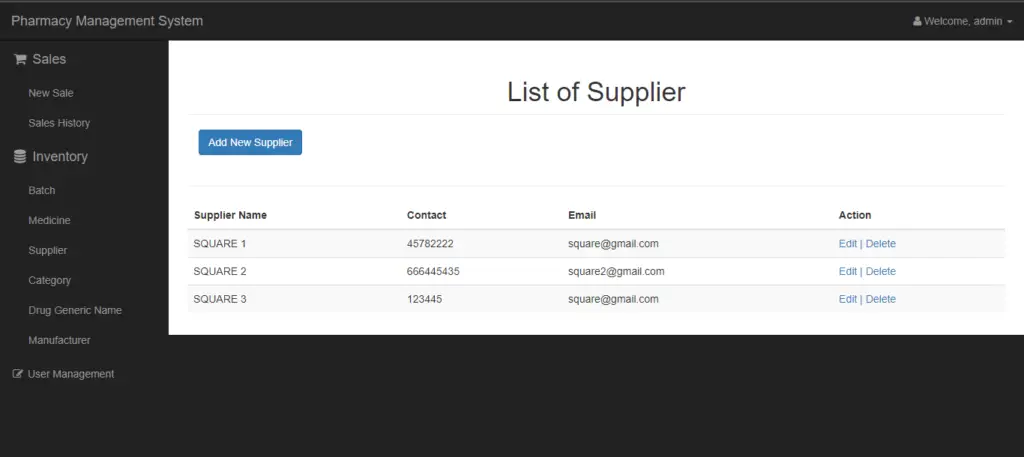 Pharmacy Management System Project In Node Js With Source Code