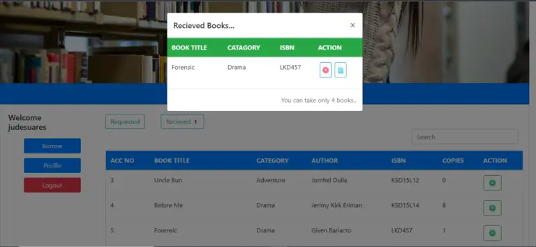 Library Management System Project in Angular JS Source Code