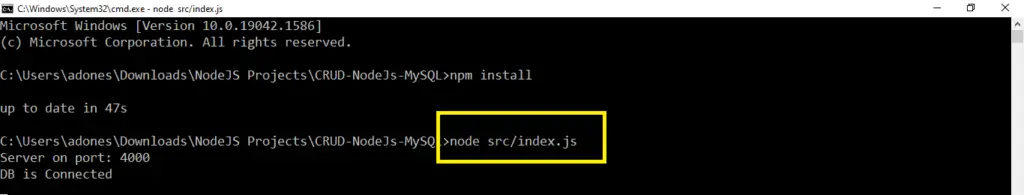 Crud Operation In Nodejs And MySQL With Source Code - 2022