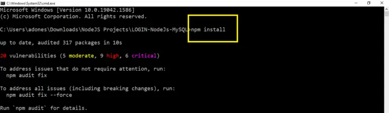 Login in NodeJS and MySQL with Source Code - 2022