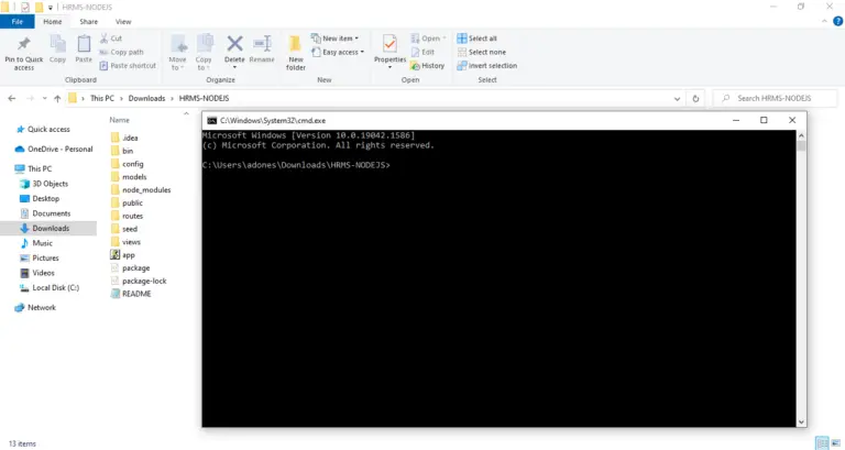 Human Resource Management System Project in NodeJS Source Code