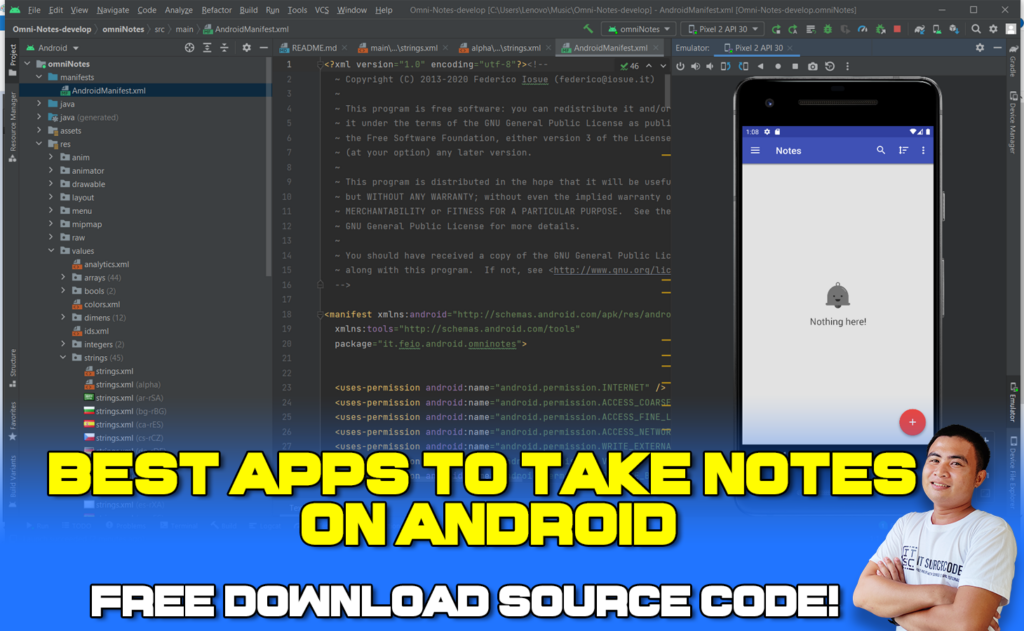 Best Apps To Take Notes On Android with Source Code