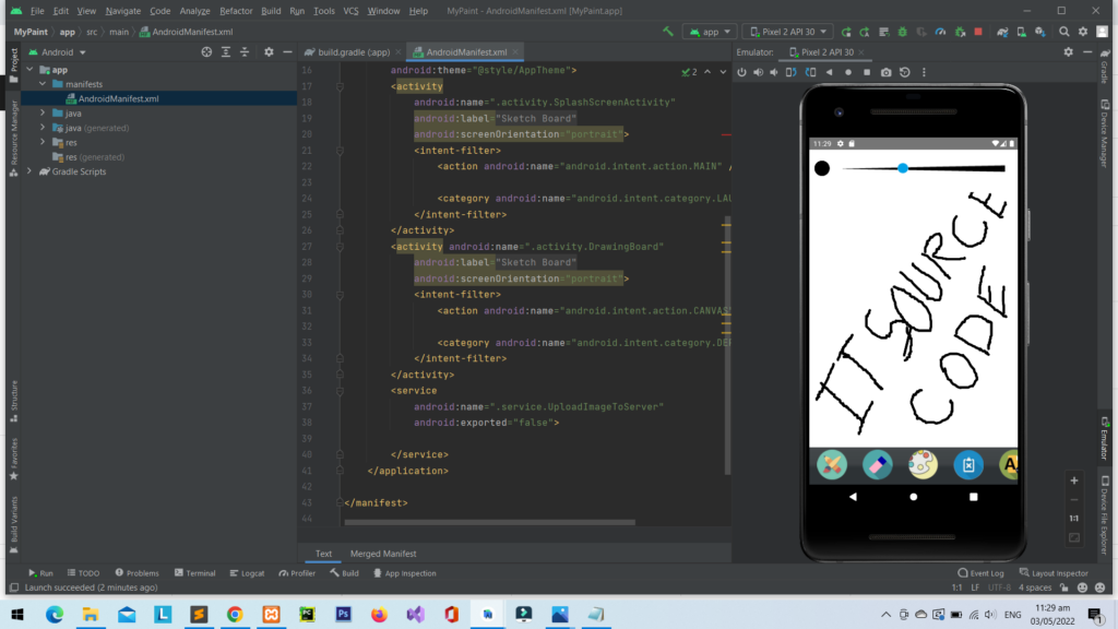 Drawing App on Android Output