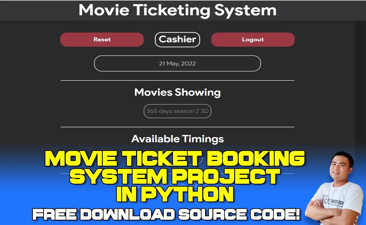 Movie Ticket Booking System Project in Python with Source Code