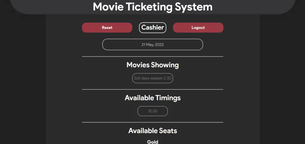 Movie Ticketing System in Python
