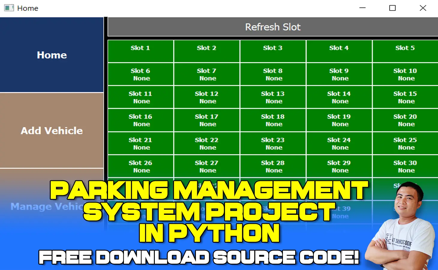 Parking Management System Project in Python with Source Code