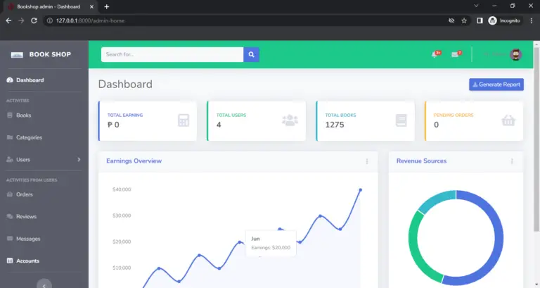 Online Bookshop Management System in Laravel with Source Code