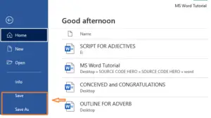 How To Use Backstage View In MS Word