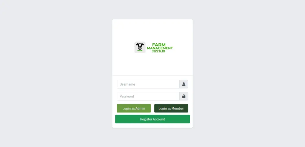 Cloud-Based Farm Management Assistant System Free Bootstrap Template - Login Form