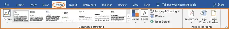 Design Tab
