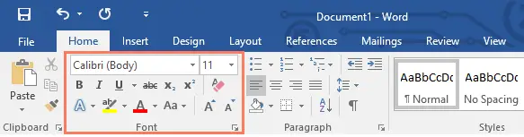 MS WORD RIBBON-GROUP