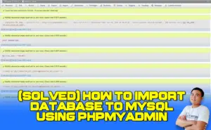 How To Import Database To MySQL using phpMyAdmin