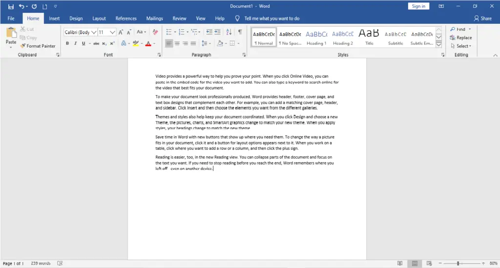 How to Insert Text in MS Word - Insert Text in MS Word