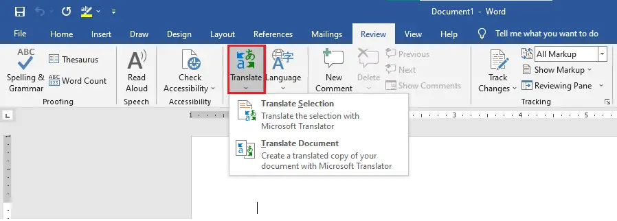 MS WORD 2019 TOP CHANGES IN TRANSLATION