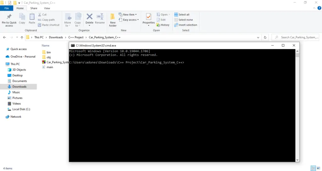 Car Parking Management System Project in C++