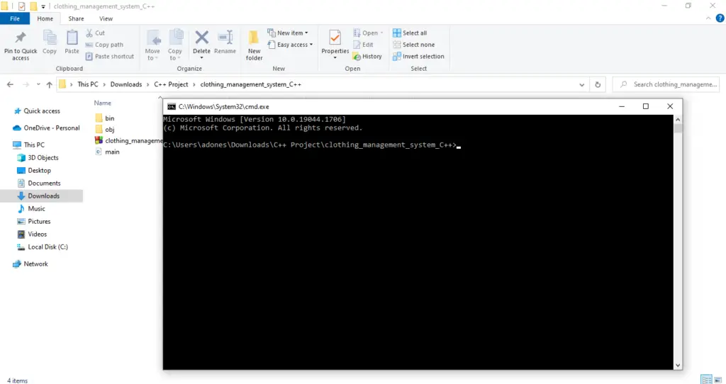 Clothing Management System Project in C++ with Source Code