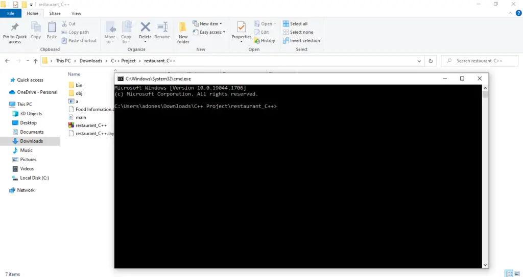 Restaurant Management System Project in C++ with Source Code