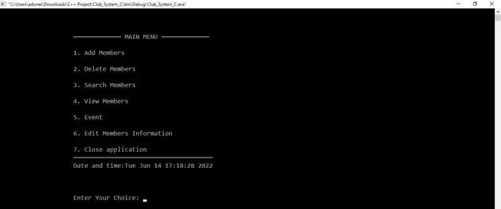 Club Management System Project in C with Source Code (2026)