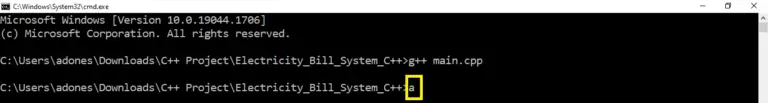 Electricity Bill Generator System Project in C++ with Source Code