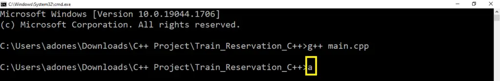 Train Reservation System Project in C++ with Source Code