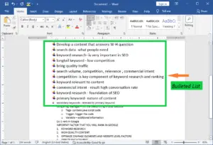 How To Apply Bullets And Numbering In Ms Word