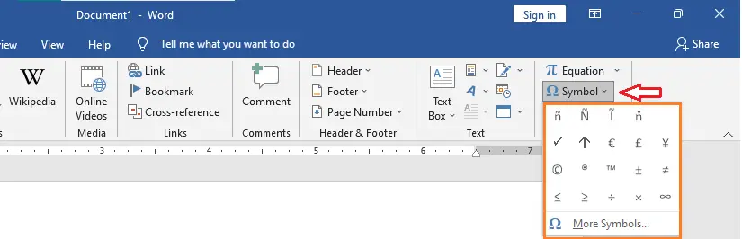 How to Insert Symbol in MS Word - Symbol and Special Characters