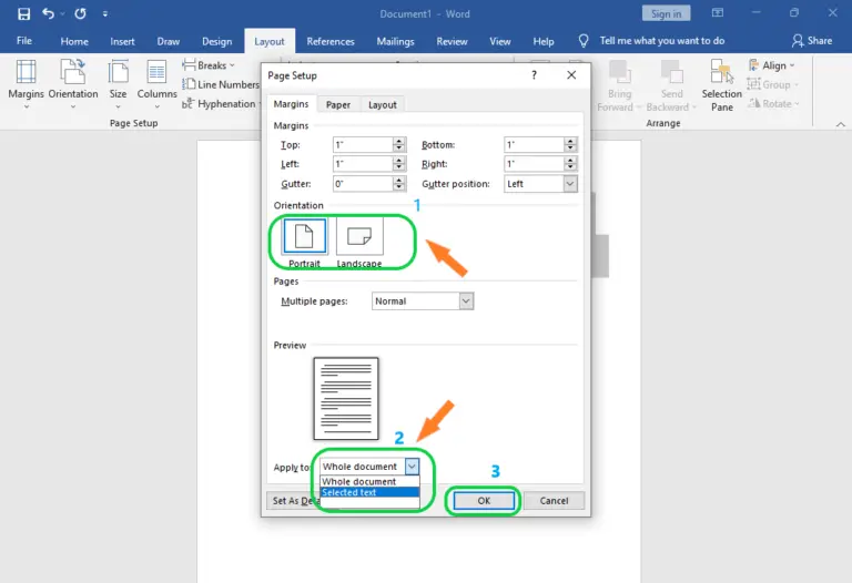 What Is Page Orientation In MS Word 