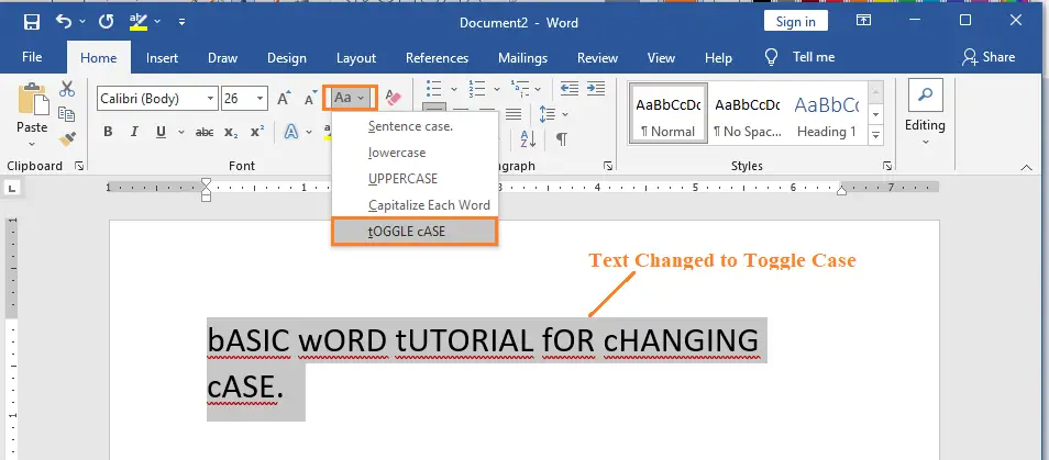 How To Change Case In Microsoft Word