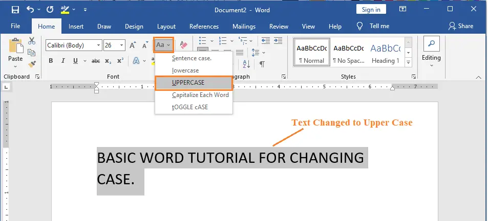 How To Change Case in Microsoft Word