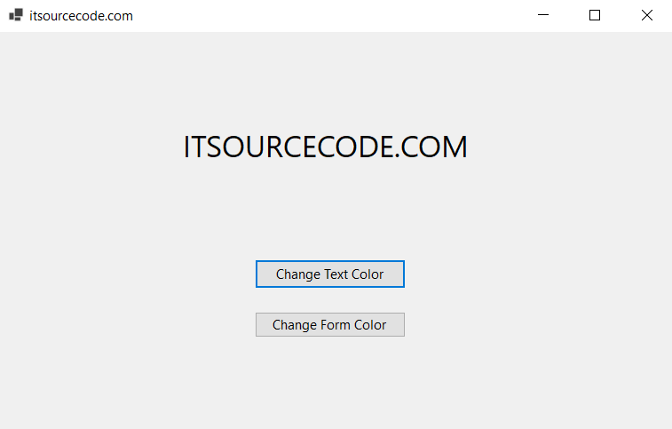 Color Dialog Box in VB.net Output