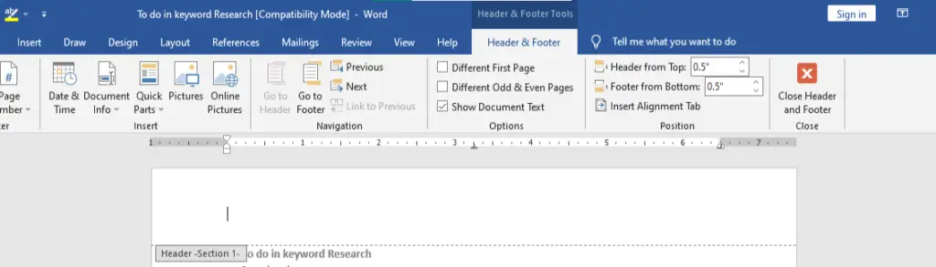 What Is Header And Footer In MS Word? - Explain Here