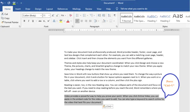 how-to-move-text-in-ms-word-in-different-ways