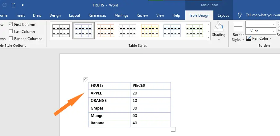 How To Resize Table In MS Word