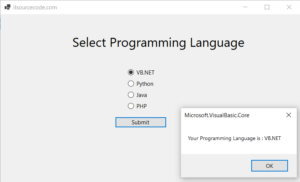 Radio Button Control in VB.net - Properties, Methods and Events