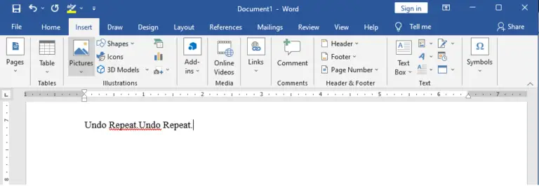 Undo in MS Word - How To Undo and Redo In MS Word