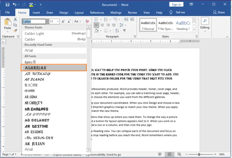 How to Change Font Style in Microsoft Word