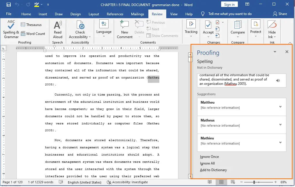 How To Use Spelling And Grammar Checker In MS Word