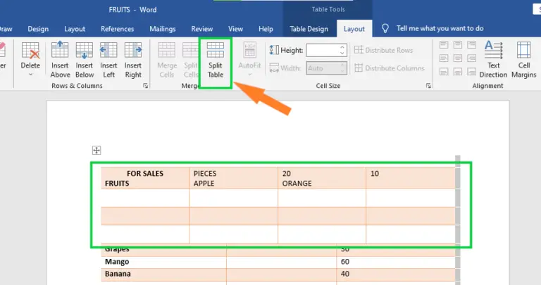 How to Merge Table Cells in MS Word