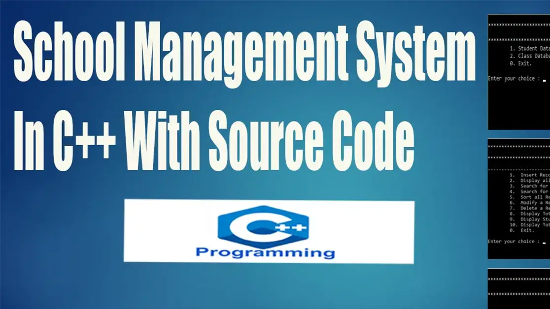 School Management System Project In C++ With Source Code