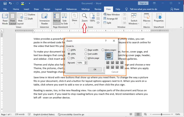 How To Zoom In and Zoom Out In MS Word