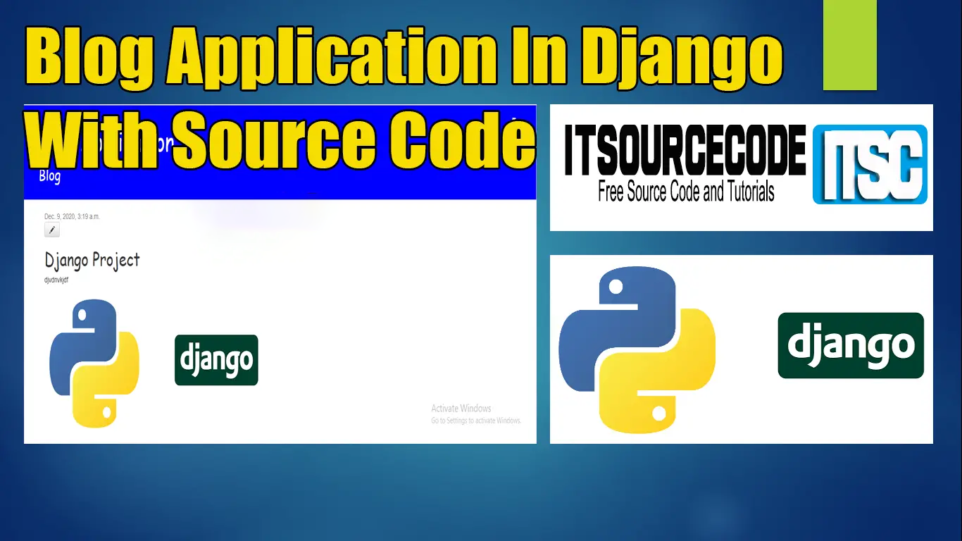 Blog Application In Django With Source Code