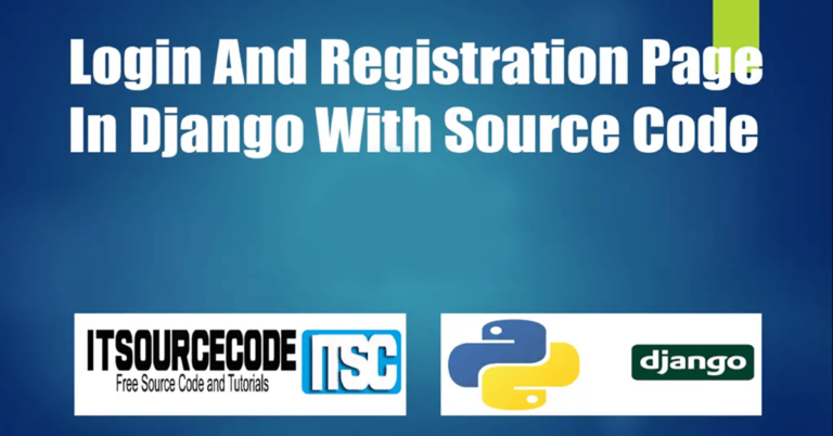 Django Login And Registration With Source Code