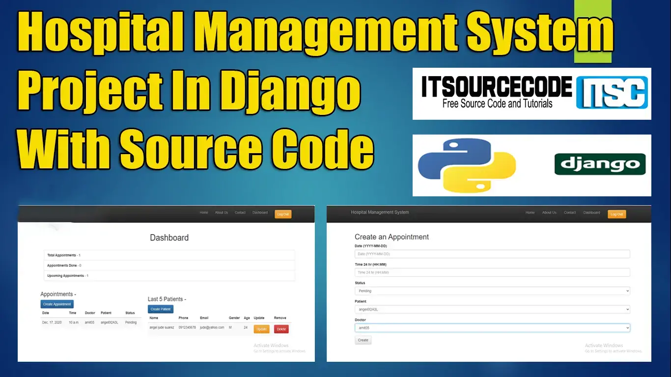 Hospital Management System Project In Django With Source Code