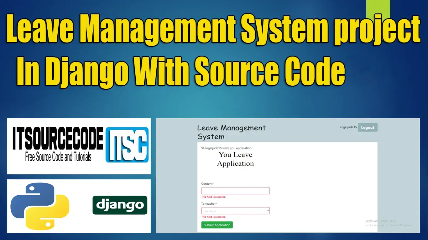 Leave Management System Project Django With Source Code